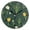 Black, variant on 9.84in Spring Flower Garden PVC Canvas Wall and Table Clock with Canvas Texture, Black or Gold Hands