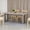 Gray, variant on MAYEERTY 47.2" Farmhouse Rectangular Dining Table, White Oak Heavy-Duty Pedestal Base, 1.57" Thick Tabletop Seats 4-6 for Kitchen Café