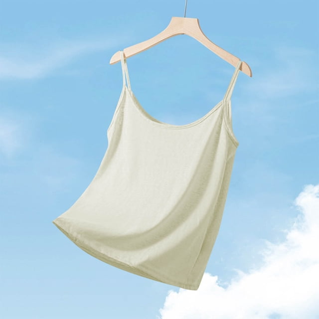 Wzzjkit Débardeurs pour Femmes Mode Décontractée Ample et Confortable Couleur Unie Sans Manches Col Rond Camisoles