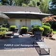 thumbnail image 2 of PURPLE LEAF Parasol Rectangulaire Déporté 10x13 Pi, Grand Parasol Suspendu en Aluminium avec Rotation à 360°, Réglable, pour Jardin et Piscine, Gris, 2 of 8