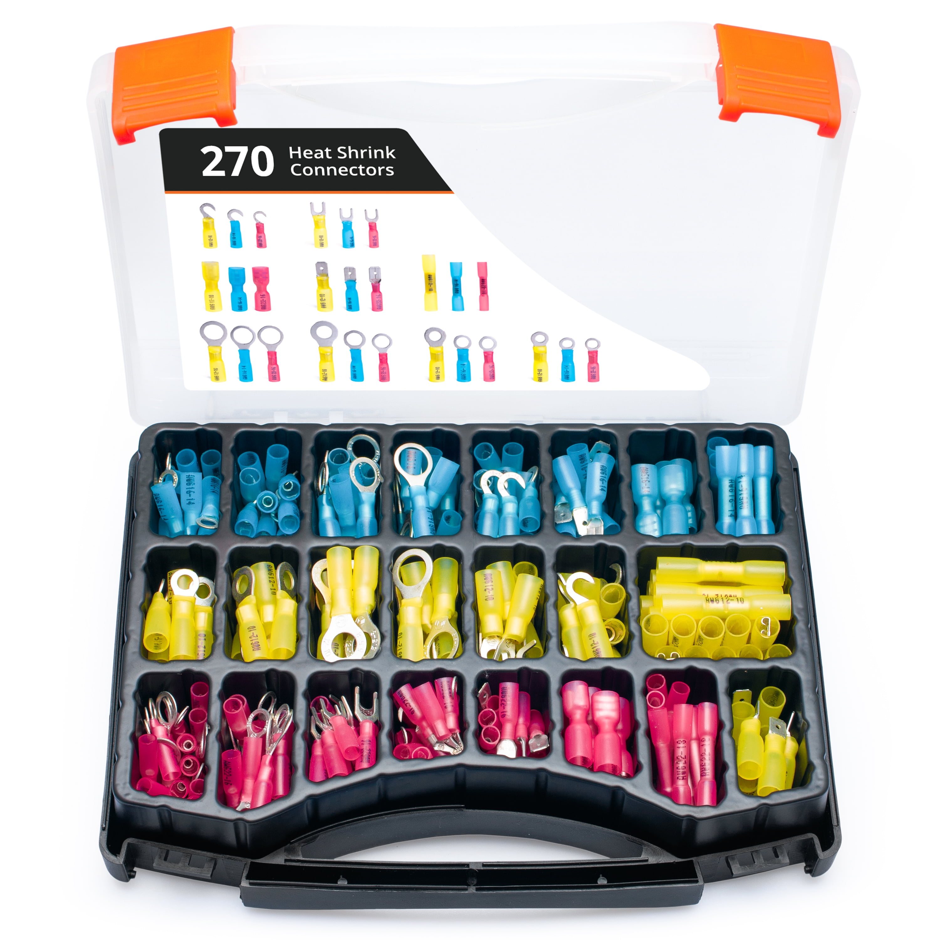 Wirefy 270 PCS Heat Shrink Wire Connectors Kit Marine Grade