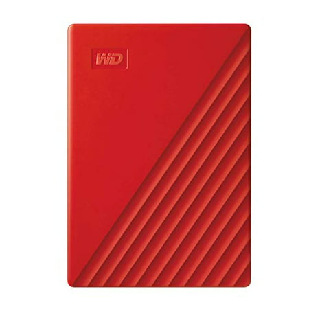 WD 2TB My Passport Portable External Hard Drive, Red -