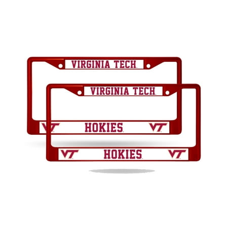 Virginia Tech Hokies Metal - Virginia Tech Hokies NCAA Maroon Chrome Metal (2) License Frame Set
