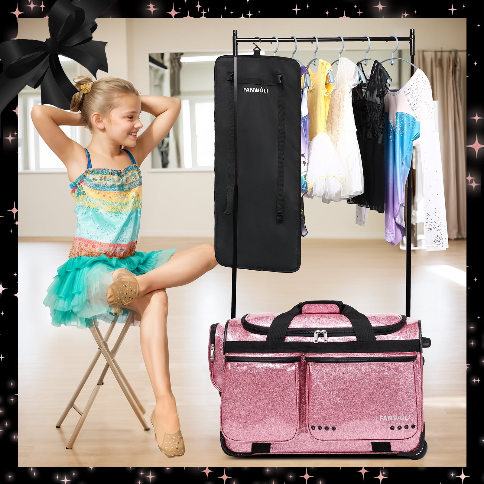 Garment Rack Dream Duffel Costume Bag Dance Bag With Garment Rack