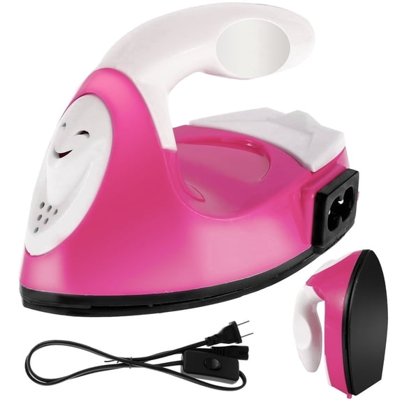 EUWBSSR Mini Heat Press Machine, Portable Electric Iron With Silicone Heat Insulation Pad, Small Travel Iron With Charging Base For DIY Craft (Max Temperature: 180°C)