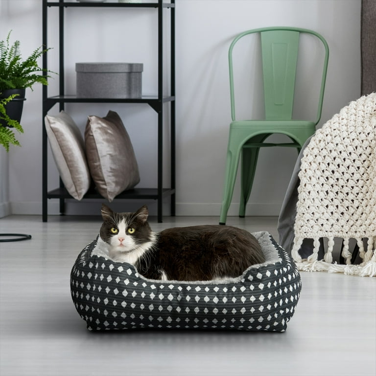 Vibrant Life Cuddler Small Dog Bed, Black 19" x 15"