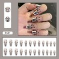 thumbnail image 1 of Uñas postizas a presión, uñas postizas europeas, uñas postizas a presión, con sellado UV, uñas brillantes, cobertura total, uñas postizas artificiales, uñas para mujeres, 1 of 5