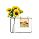 thumbnail image 1 of Ladera de hierba Arbol Sol Sol Tarjeta de bendición de jarrón de girasol artificial, 1 of 3