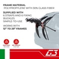 thumbnail image 2 of G3 S.p.A. Bike Rack 23.201 Frame; Trunk/Hatch Mount; Holds 3 Bikes; Frame Clamp; Without Lock; Non-Foldable; Black; Aluminum, 2 of 6