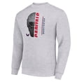 thumbnail image 2 of Men's Starter  Heather Gray Washington Capitals Half Helmet Team Logo Pullover Sweatshirt, 2 of 3