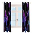 thumbnail image 4 of Dreamy Purple Butterfly Pattern (18)-1 Blackout Curtains Window Drapes Room Darkening Thermal Insulated Grommets Blackout Curtains, for Living, Dining, Bedroom,2 Panels, 4 of 6