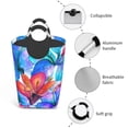 thumbnail image 4 of Kll Bright Flowers Laundry Hamper,Large Canvas Fabric Lightweight Storage Basket Toy Organizer Dirty Clothes Collapsible Waterproof For College Dorms,Children Bedroom,Bathroom, 4 of 6