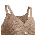 thumbnail image 7 of UACY Toddler Girls Knit Camisole Crop Top V Neck Button Front Textured Knit Tank Top Casual Sleeveless Vest for Kids ﻿ (Coffee, 5-6 Years), 7 of 7