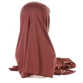 thumbnail image 5 of XIAOCHA Womens Solid Brimmed Hijab Headscarf Breathable Casual Head Cover,Coffee, 5 of 7