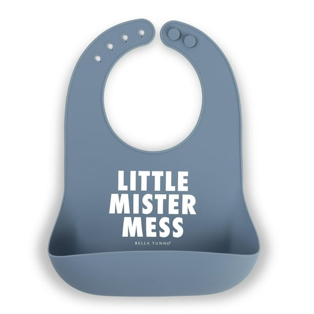 Babero para Bebé Bella Tunno Little Mister Mess de Silicona Impermeable