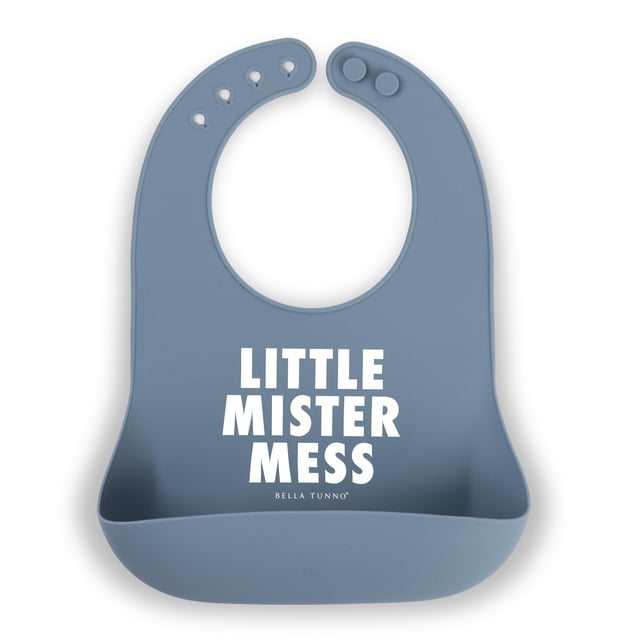 Babero para Bebé Bella Tunno Little Mister Mess de Silicona Impermeable