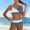 thumbnail image 5 of Frnrwgo Girls Two Piece Swimwear Color Block Criss Cross Bathing Suit Bikini Swimsuit Size 5-16 Years, 5 of 5