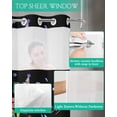 thumbnail image 4 of No Hook Shower Curtain with Snap in Liner, Happy Birthday Cake Firwoks Black Hotel Shower Curtains for Bathroom, Washable Shower Curtain Liner Set with Mesh Top Window, 54"x78", 4 of 6