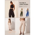 thumbnail image 3 of Eytino Women's Pants Casual Elastic High Waisted Baggy Pants Lightweight Drawstring Pants Ankle Length Trouser Slacks with Pockets Chestnut XL, 3 of 10