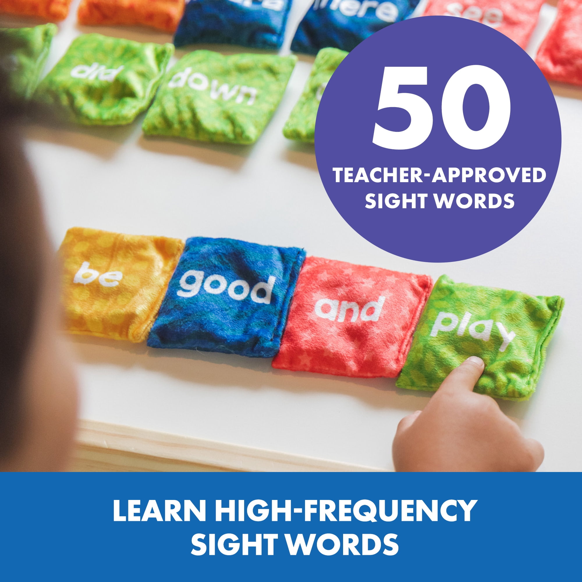 Educational Insights Sight Word Bean Bags for Ages 3+, 25 Double-Sided Bags, Preschool Toys