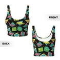 thumbnail image 5 of Haiem Geometric Dinosaur Pattern Womens Sports Bra - U Neck Padded Low Impact Yoga Bra Workout Crop Top Gym Moisture-Wicking Workout Vest -Medium, 5 of 9