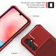 thumbnail image 6 of Decase for Samsung Galaxy A15 Wallet Case with Credit Card Slot,Slim Rugged Shockproof Anti-Scratch Drop Proof PU Leather Protective Phone Cover Case,Support Magnetic Car Mount,,Red, 6 of 7