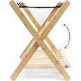 thumbnail image 4 of Smart FENDEE Luggage Rack Foldable Bamboo Suitcase Stand, Set of 2, Natural, 4 of 6