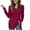 Hot Pink, variant on Darzheoy Womens Tops Trendy Lightweight V-Neck Solid Color Sweatshirts Long Sleeve Loungewear Pullover Versatile Casual Fashion Blouses
