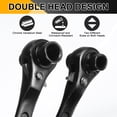 thumbnail image 5 of Uxcell Scaffolding Podger Ratchet Wrench 0.47 x 0.55 in CR-V 12 Point Double Ended Socket Ratcheting Podger Black, 5 of 7