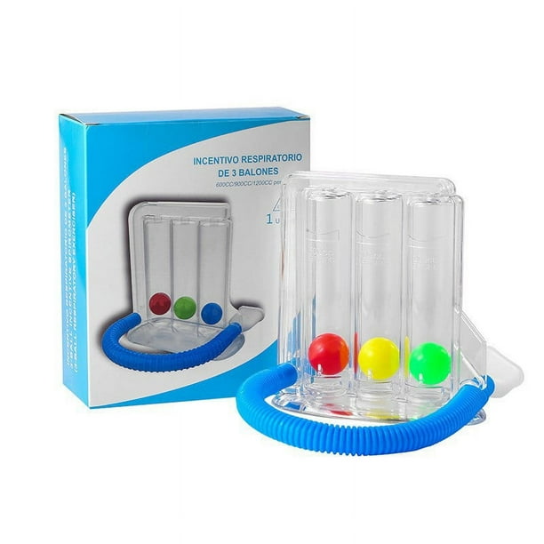 Entrenador de respiración, instrumento de tres bolas, entrenamiento de la capacidad vital, ejercicio de la función pulmonar, rehabilitación quirúrgica