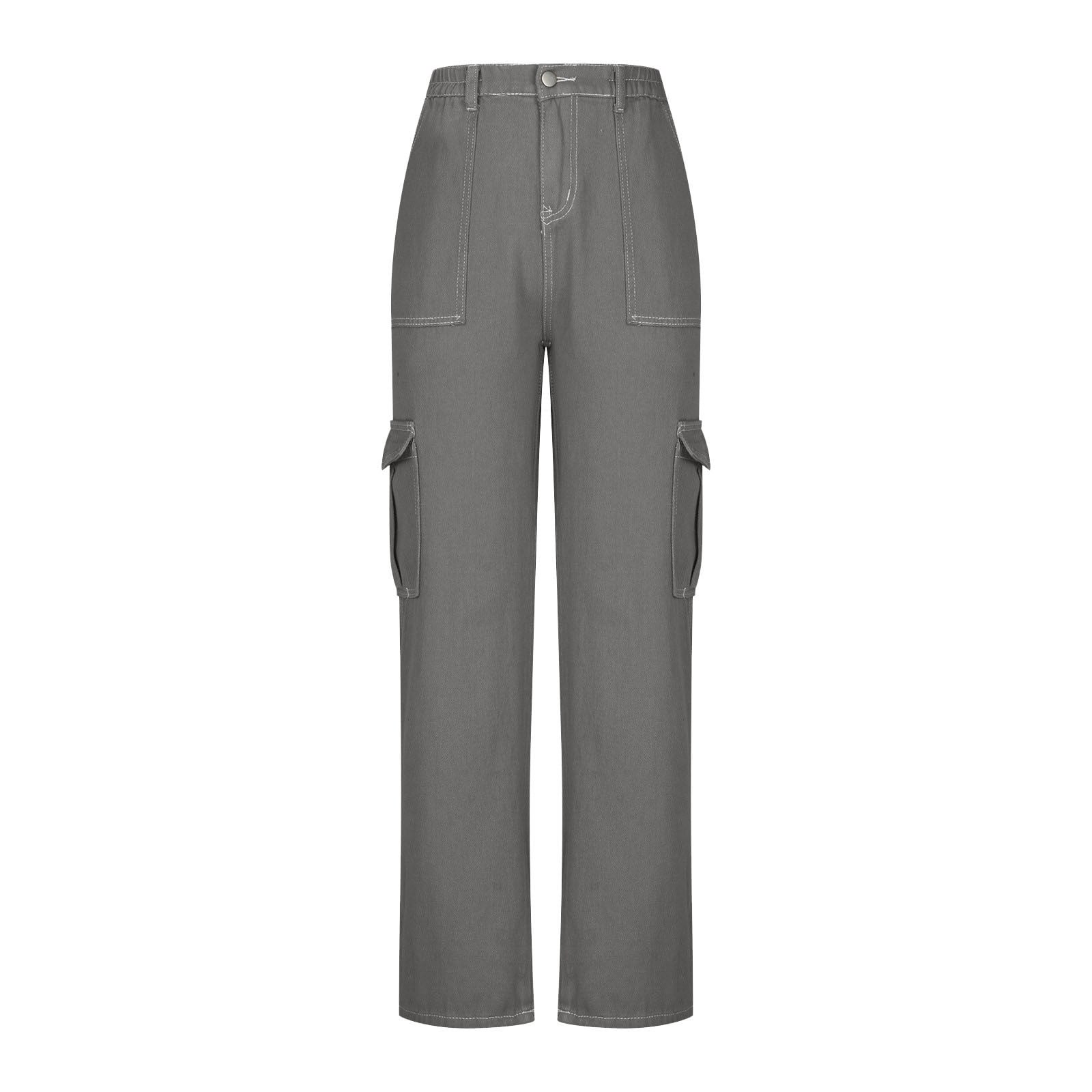 YanHoo Women Cargo Pants Low Rise Baggy Stretchy Cargo Jeans