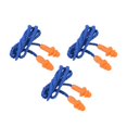 thumbnail image 2 of 60 Piezas De Tapones De Oídos Suaves De Silicona De Seguridad - Protectores Auditivos, Manguitos Con Cable - Reducción De Ruido Para El Trabajo En Casa Para Dormir Azul Naranja, 2 of 4