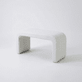 thumbnail image 1 of Aykah Arc Upholstered Ottoman Stool, Curved Arch Design, Modern Accent Seating, Modern Bedroom Bench, Upholstered End of Bed Bench (Chantilly - Large), 1 of 4