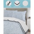 thumbnail image 2 of Quilts Queen Size Bedding Set, Blue Geometric Reversible Summer Quilt 3 Pieces, Aesthetics Luxury Abstract Art Lightweight Bedspreads Coverlets with 2 Pillow Shams for All Seasons, 2 of 4