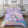 thumbnail image 1 of Erosebridal Girls Unicorn Coverlet Set Twin, Ultra Soft 2-Piece, 1 of 5