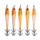 thumbnail image 1 of Lote de 5 fundas luminosas para sepia y calamar - Señuelos de pesca duros naranja, 1 of 8