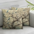 thumbnail image 2 of Jiayy  Watercolor Sika Deer Blue Birds Retro Green Brown Background Fall Decorative Lumbar Throw Pillow Cover Case Home Living Room Bed Sofa Car 2Pcs, 2 of 6