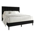 thumbnail image 3 of Castle Place Classic Linen Upholstered King Platform Bed, Black, 3 of 9