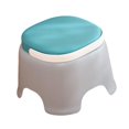 thumbnail image 1 of Abbracc Small Shower Stool Multipurpose Non-slip European Shower Stool Potty Stool Blue, 1 of 9