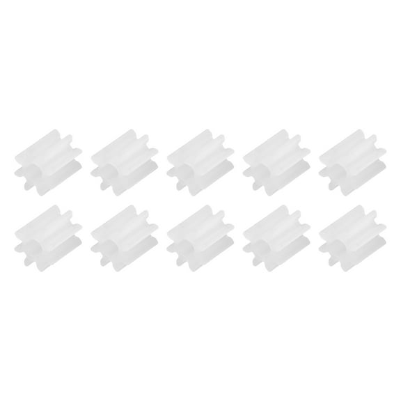 Uxcell 10Pcs Plastic Gears 8 Teeth Plastic Shaft Gears Model 082AA Reduction Gear for RC DIY Robot,White Module 0.5