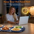 thumbnail image 4 of WAA Electric Food Warming Mat 10s Rapid Heating,7 Temp Settings & 5-Hour Timer for Parties and Buffets,Blue, 4 of 7