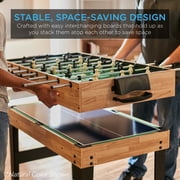 Best Choice Products 2x4ft 10-in-1 Combo Game Table Set w/ Hockey, Foosball, Pool, Shuffleboard, Ping Pong - Blue/Black