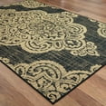 thumbnail image 2 of Style Haven  Marianna Center Medallion Loop Pile Indoor Outdoor Rug Black/Tan 5'3" x 7'6" 5' x 8' Outdoor, Indoor Living Room, Bedroom, Patio Tan,, 2 of 5