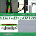 thumbnail image 2 of LHX Trampoline 16FT 14FT 12FT Outdoor Trampolines for Kids and Adults with Enclosure Net, Basketball Hoop 1200LBS Loading Backyard Pumpkin Trampoline with Lights, Sprinkler, Stakes, Socks, Heavy Duty, 2 of 9