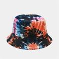 thumbnail image 2 of LSONABXA Navy Bucket Hats for Women Under $5 UniFashion Casual Fisherman’s Hat 3D Printed Tie Dye Double Basin Outdoor Visor Polyester Fisherman's Hat, 2 of 3