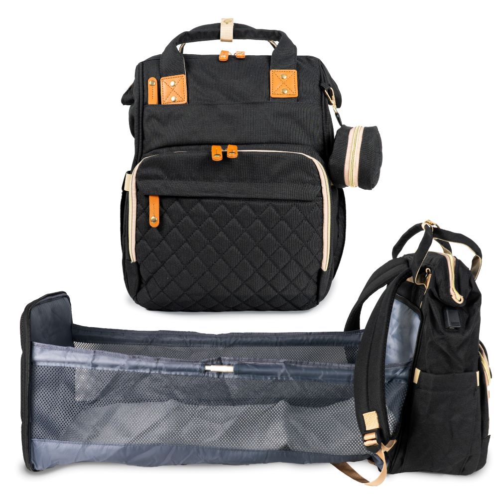 Baby Diaper Bag with Changing Station, Baby Travel Bag, Best Diaper Bag, Baby Bags, Baby Backpack Diaper Bag, Baby bag backpack, Large Diaper Bag Backpack (Black)