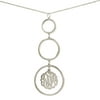 Personalized Triple Pendant Monogram Necklace in Sterling Silver or 14K Gold Plated Sterling Silver