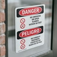 thumbnail image 4 of (2 Pack) No Smoking Or Open Flames 50 Feet Bilingual OSHA Danger Sign, 4 of 7