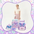 thumbnail image 5 of Kids Hardshell Luggage Sets with Wheels  Carry on Suitcases for Girls with Travel Pillow Airline Approved 16 Inch, 5 of 7