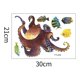 thumbnail image 4 of CHAO 2 pegatinas luminosas de pulpo de dibujos animados, divertida pegatina de pared para inodoro, baño, cocina, PVC, 4 of 5
